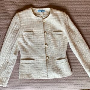Cream tweed blazer